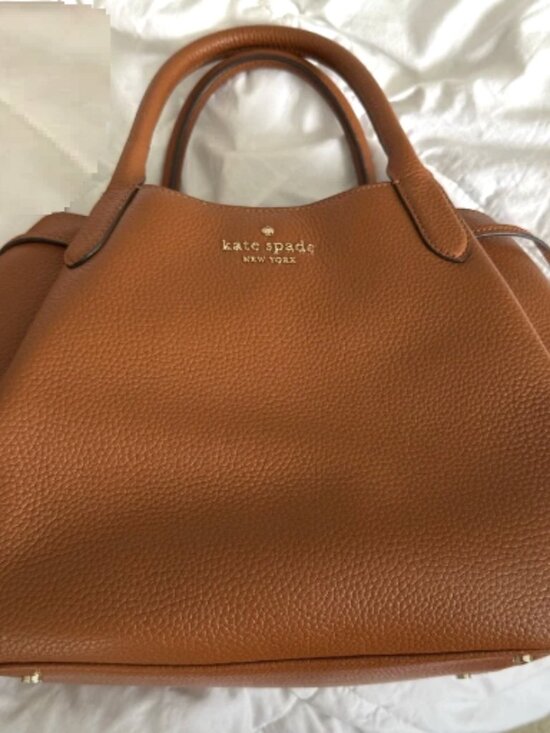 kate spade Handbags - Kate Spade Dumpling Gingetbread Leather Crossbody Satchel